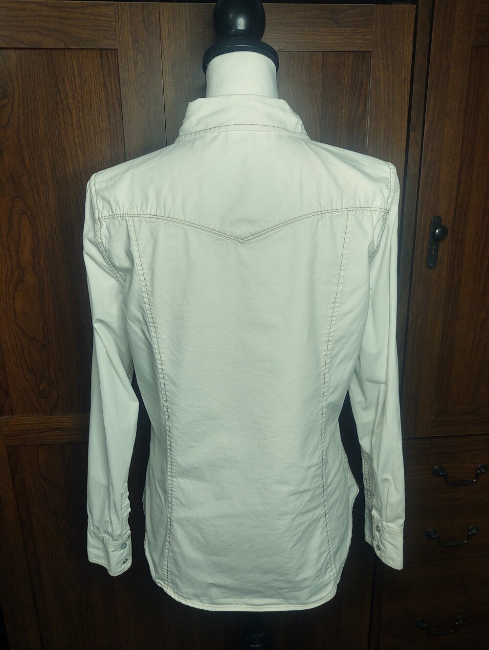 Levi's Womens Western Pearl Snap Shirt Sz L - Picture 3 of 10